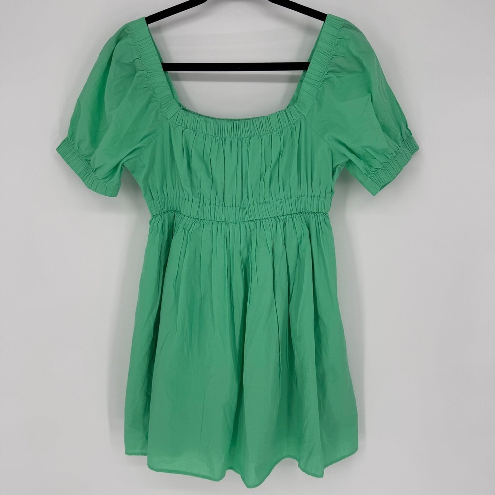 AMERICAN EAGLE SQUARE‎ NECK MINI DRESS GREEN SMALL